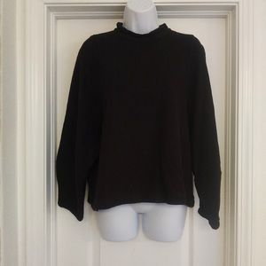 Madewell Texture and Thread size small black long sleeve top